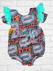 W@llen Short Sleeve Ruffle Magnolia Romper